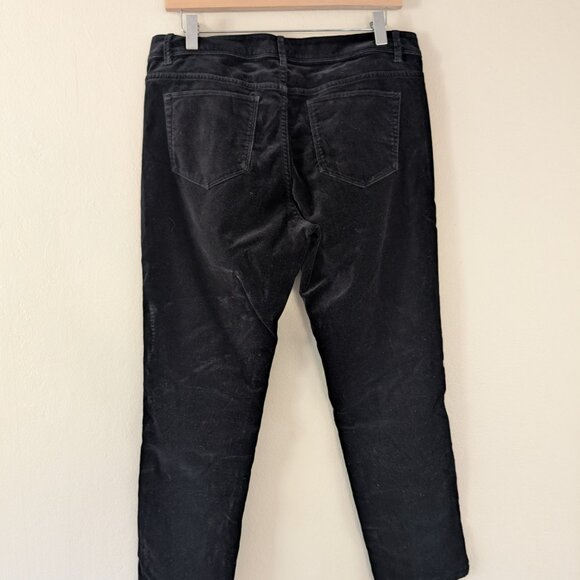 J. Jill Black Velvet Straight Leg Pants Size 8‎ Petite Classic Casual Chic - Picture 7 of 10